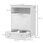 Pet Feeder Station Dog and Cat Food Storage Feeding Station Food Cabinet