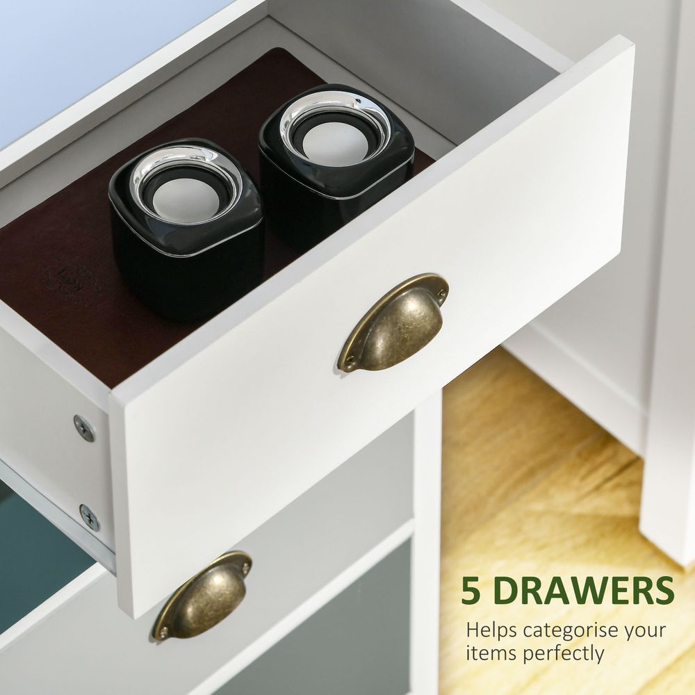 5-Drawer Dresser: Sleek Design, Metal Handle