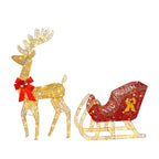 Garden Elk Decoration - Iron Frame, Cotton Thread