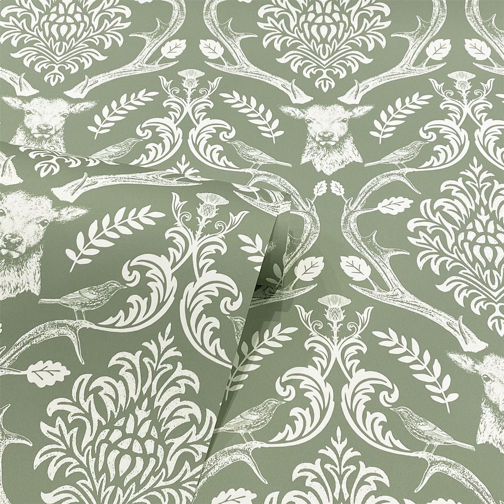 Stag Damask Sage Green - for All Demographics!