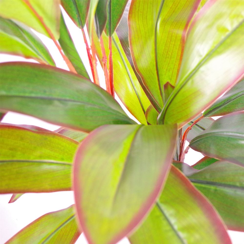 Realistic 100cm Dracaena Tropical Plant w/ Copper Metal Pot