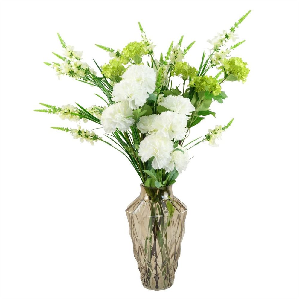 Pack of 6 x 80cm White Larkspur Artifical Stem in White