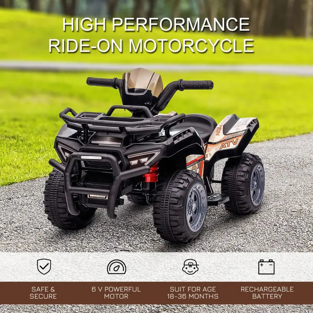 Electric Kids ATV Car with Music - Safe and Fun for 18-36 months - Black