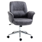 Swivel Computer Office Chair - Mid Back Desk Chair - Deep Grey
