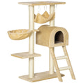 Cat Tree - Sisal Scratching Post, Plush Hammock, Cozy House