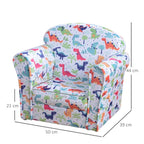 Cartoon Flannel Kids Armchair - Non-slip, Wooden, - for Ages 18-36 Months
