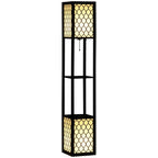 Floor Lamp with Shelves, 2 Light, Modern Standing Lamps for Living Room Bedroom