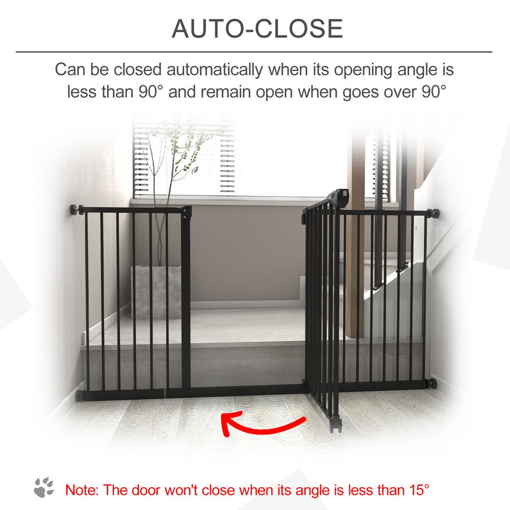 Pet Gate 3 Extensions & Adjustable Screws - Safe & Easy Assembly