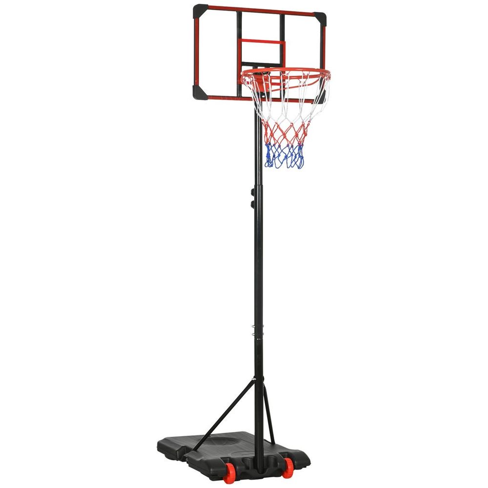 Kids Adjustable Basketball Hoop: Height 1.8-2m, Portable Stand, Wheels
