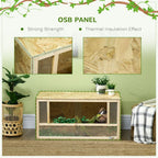 80cm Reptile Terrarium Vivarium w/ Glass Sliding Doors, Breathable Mesh