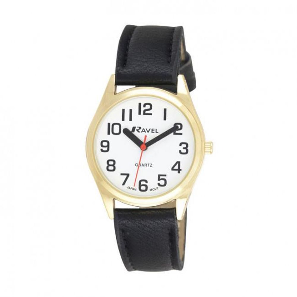 Womens Classic Strap Black/Gold Watch
