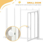 Extra Tall Dog Gate with Cat Door Auto Close for Stairs 74-101 cm Wide