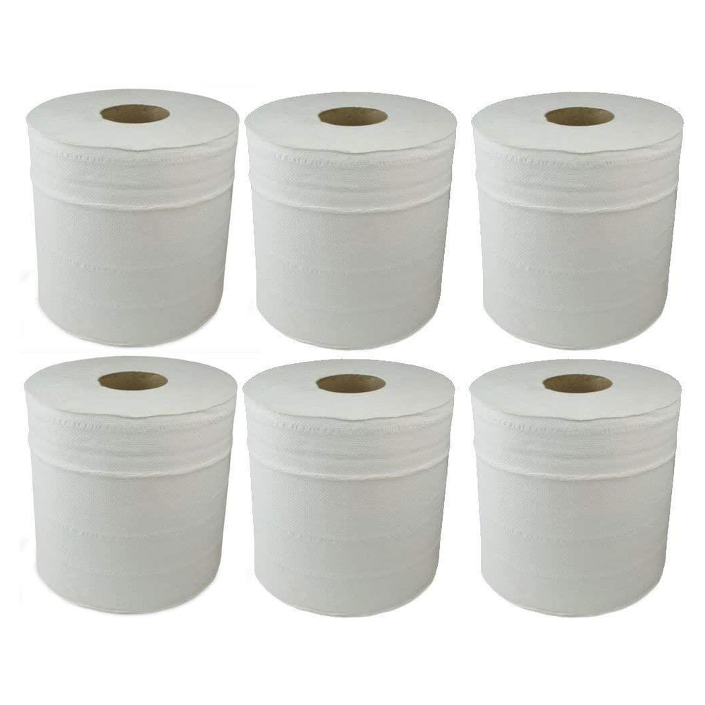 ASPECT Kitchen Rolls Centrefeed (24 Rolls, White) - 2 Ply Embossed Pattern Paper Towels - Strong and Absorbent Tissue Paper - UK Supplier - Wipe Away - for Commercial & Kitchen Use