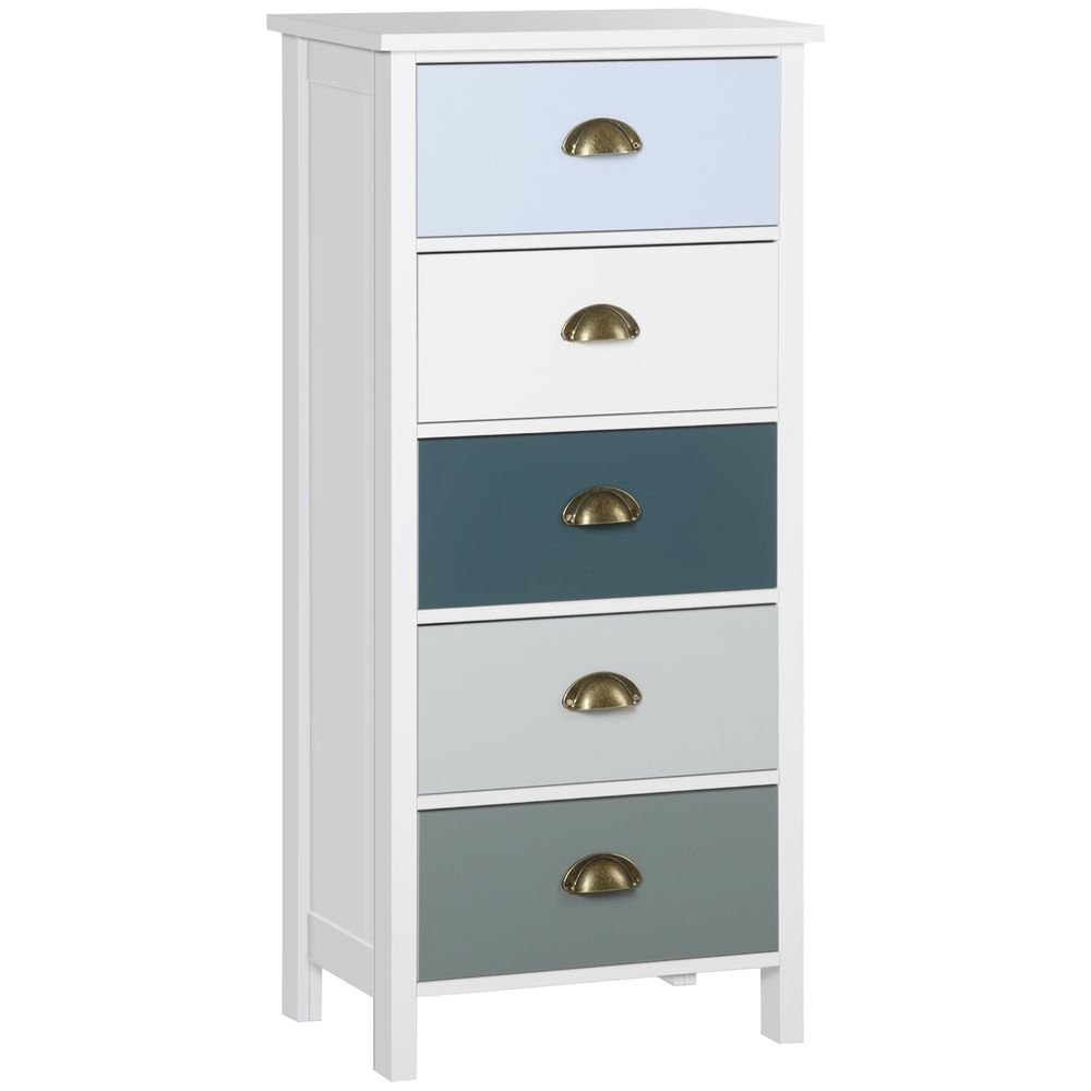 5-Drawer Dresser: Sleek Design, Metal Handle