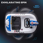 6V Kids Bumper Car, 360-Degree Rotation Waltzer Car w/ 2 Speeds - White