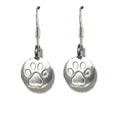 Silver Paw Print Earrings
