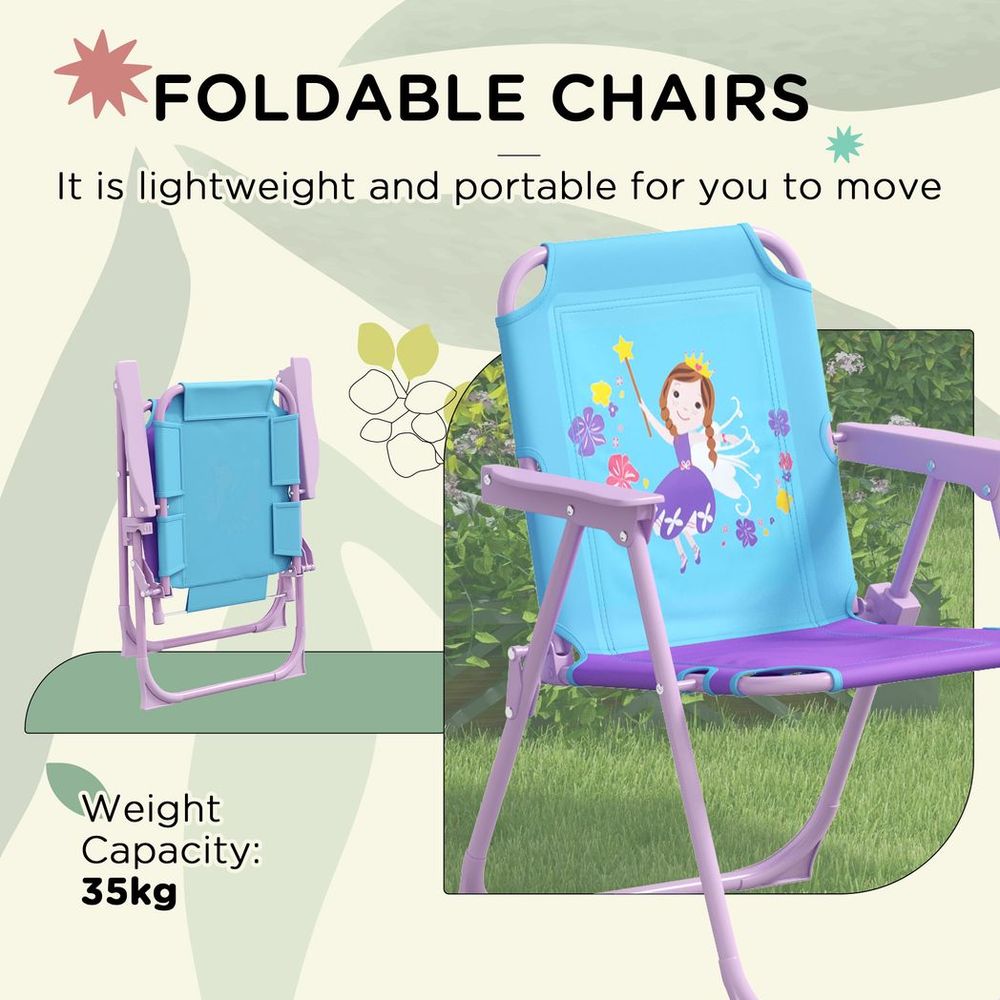 Kids Fairy Bistro Set - Adjustable Parasol & Portable Table/Chairs, for Playtime & Outdoor Adventures!