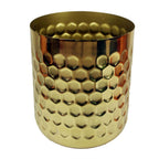 Honeycomb Metal Planter - Gold - 18cm x 15.5cm in Gold