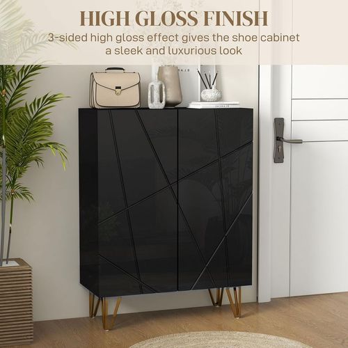 Shoe Storage Cabinet with Soft-Close Hinges and Adjust Shelves