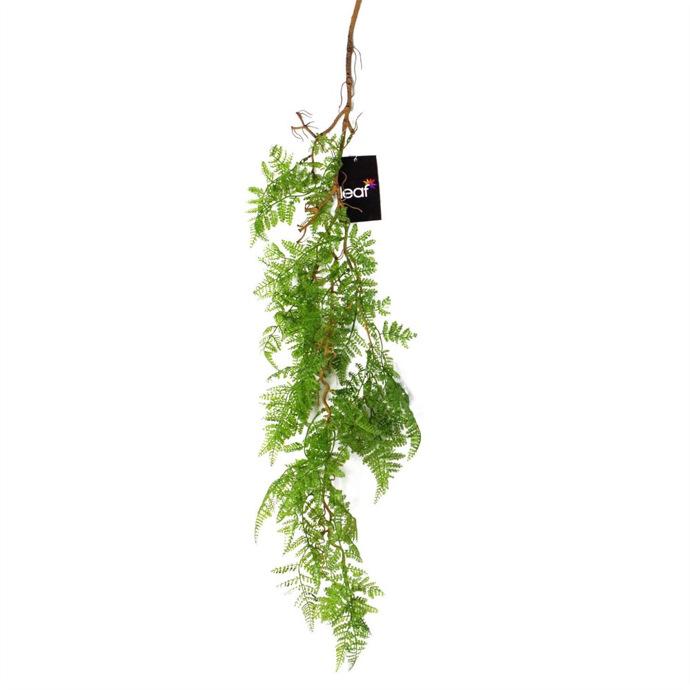 100cm Artificial Hanging Maidenhair Fern - Dark Green