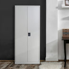 Filing Cabinet Storage Office 2 Doors Adjustable Shelf Metal