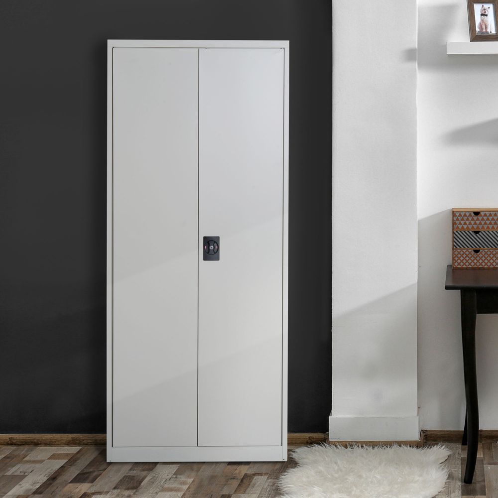Filing Cabinet Storage Office 2 Doors Adjustable Shelf Metal