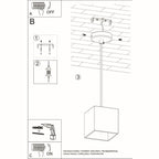 Modern Aluminum Pendant Lamp - Quad Collection, GU10