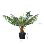 Artificial Palm Tree - Realistic 8-Leaf Design, 60cm Tall, Nursery Pot Included