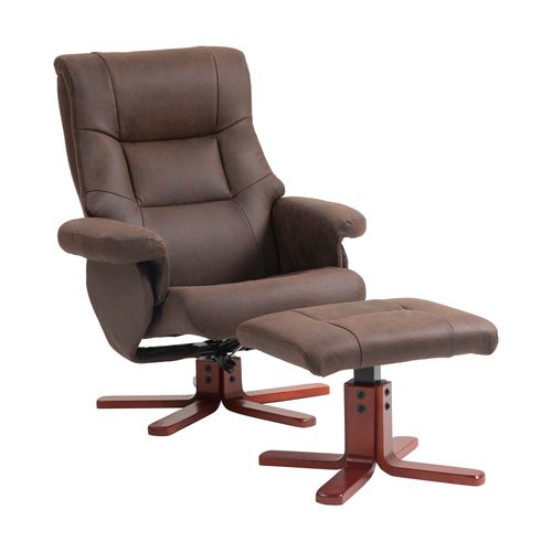 Recliner Chair with Footstool, Backrest Adjustable, Armchair