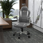 Adjustable Racing Gaming Chair with Armrests - Grey
