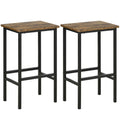 Rustic Brown Kitchen Bar Chairs (Set of 2) - Durable, Stylish, and Comfortable
