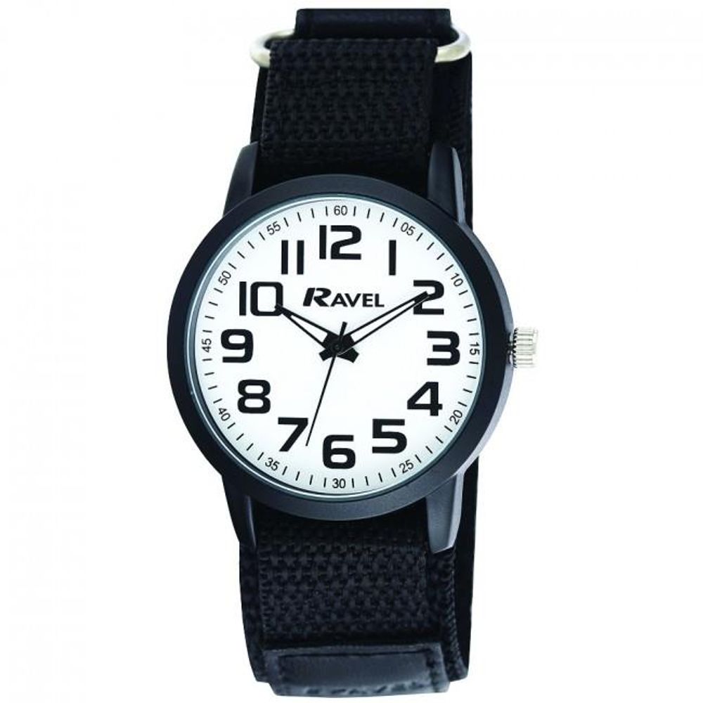 Mens Velcro Sports Watch - Bold Arabic Dial, Quality Quartz Movement