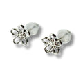 Open Silver Stud Earrings