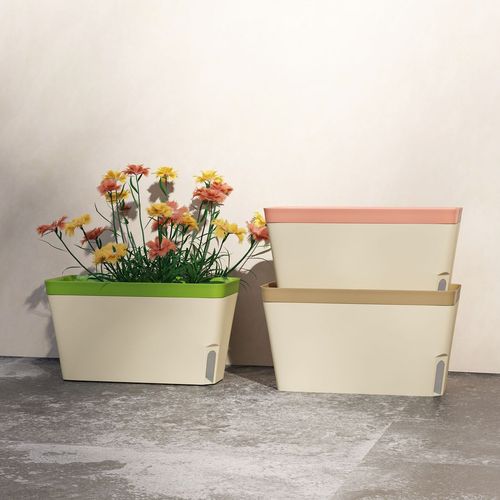 3 Pcs Self Watering Plant Pots w/ Visual Water Level Window