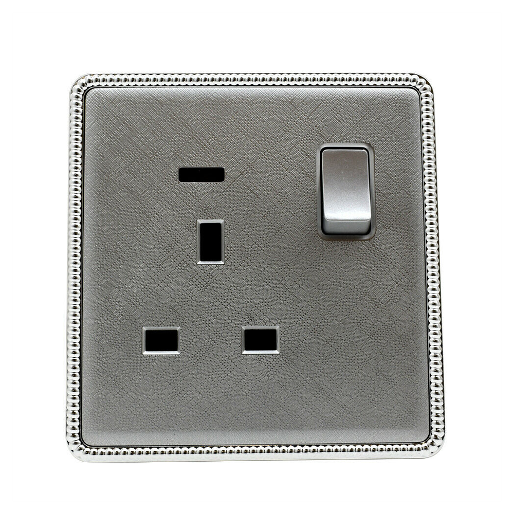 Brushed Chrome Screwless Light Switches & Socket~2454