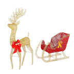 Garden Elk Decoration - Iron Frame, Cotton Thread