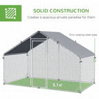 Galvanized Chicken Run with Cover - Keep Your Chickens Safe and Happy Outdoors