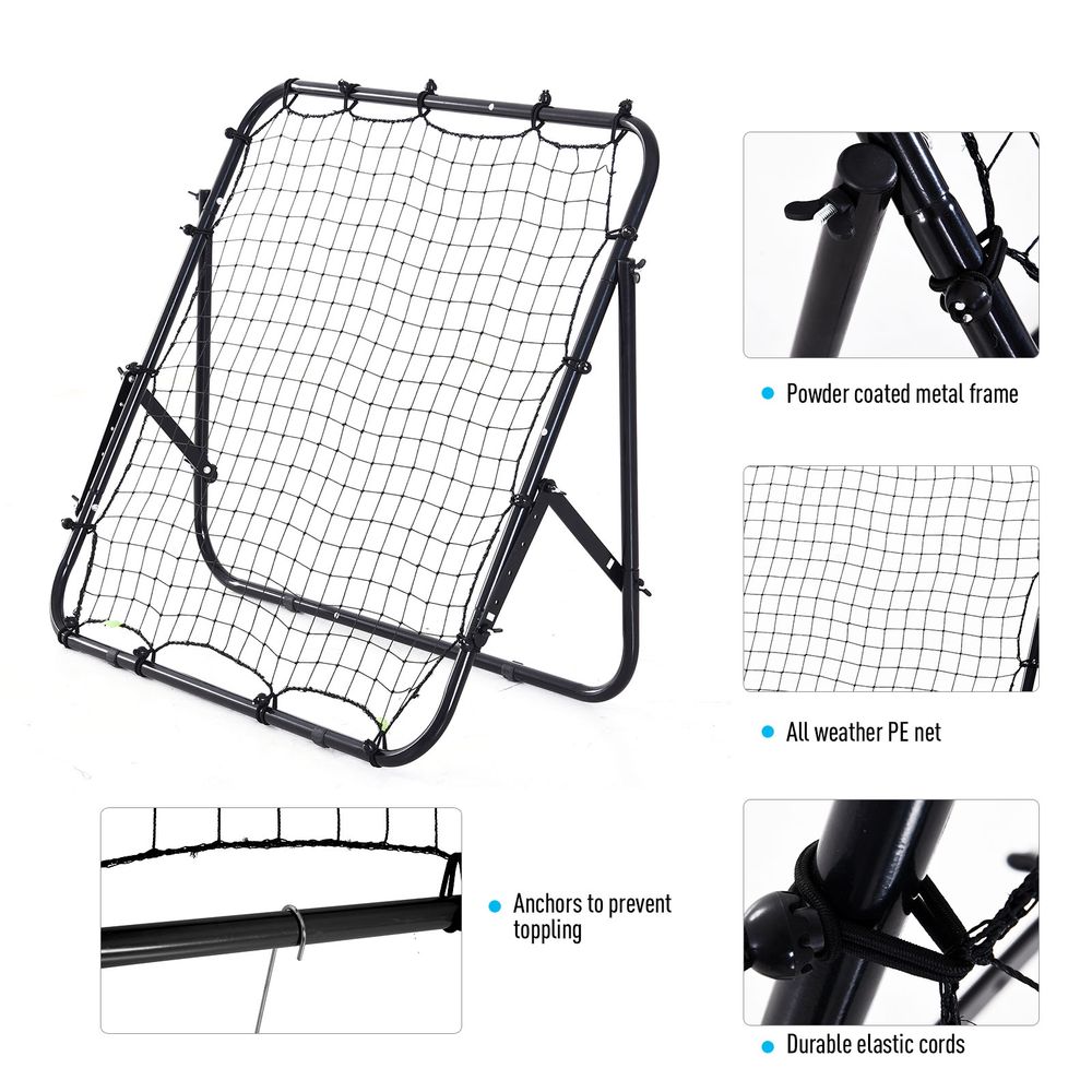Pro Rebounder Net: Football Training Aid for Kids & Adults - Adjustable & Durable