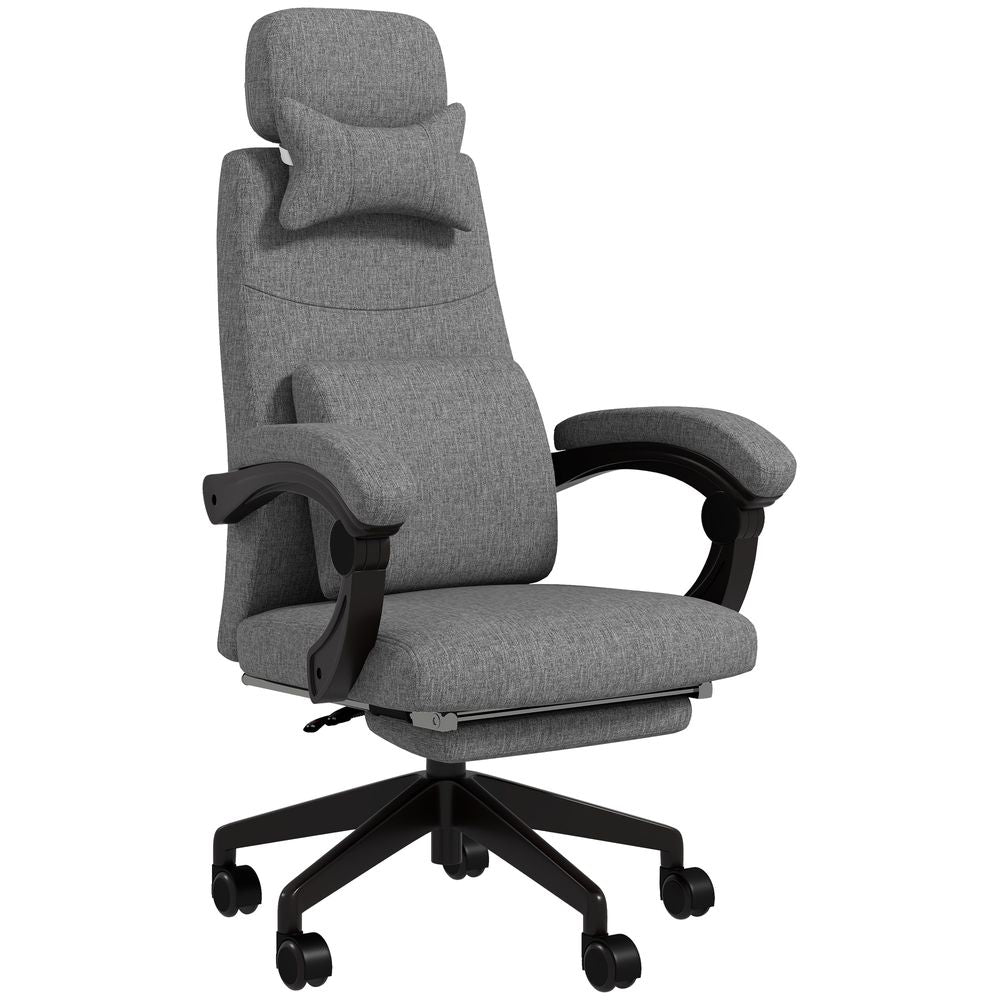 Home Office Chair Reclining Computer Chair w/ Lumbar Support Dark Grey Dark Grey