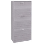 Slim Shoe Storage Cabinet with 3 Flip Drawers for 12 Pair of Shoes