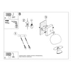 Wall lamp steel Oculare modern Design GU10