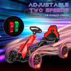 Electric Go Kart - 12V - 3-8 Yrs - Forward/Reverse - 2 Speeds - Red