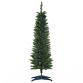 1.5m 5ft Artificial Pine Pencil Slim Christmas Tree 294 Branch Tips with Stand