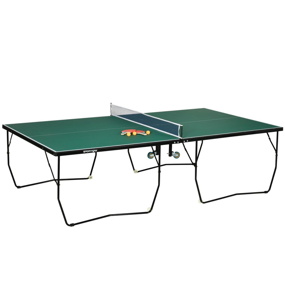 9FT Folding Table Tennis Table - Indoors/Outdoors - 8 Wheels