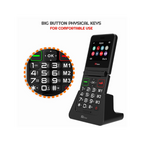 Flip Big Button Mobile, SIM, USB C Cable