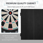Electronic Dartboard - LED Score Board - 27 Games - Storage Cabinet
