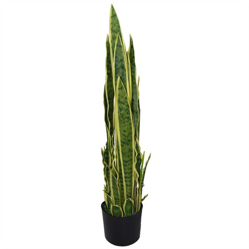 90cm Artificial Sansevieria Yellow Green Plant - Large Size