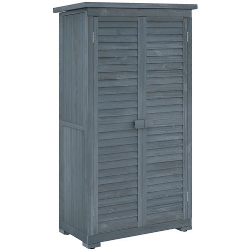 Wooden Garden Storage Shed, 3 Shelves Tool Cabinet