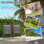 Folding Chairs - Portable, Armrests, Mesh Fabric Seat - Ideal for Outdoor Events