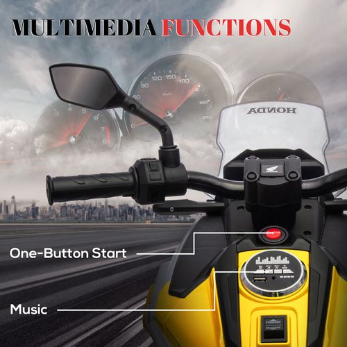 Honda Licensed 12V Kids Electric Motorbike w/ Music Headlights